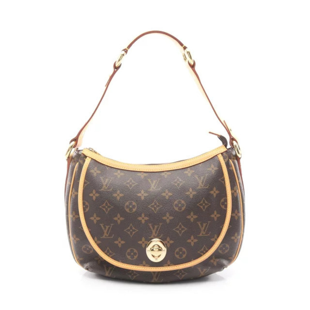 Louis Vuitton Tulum Shoulder Bag Canvas Leather Monogram Brown